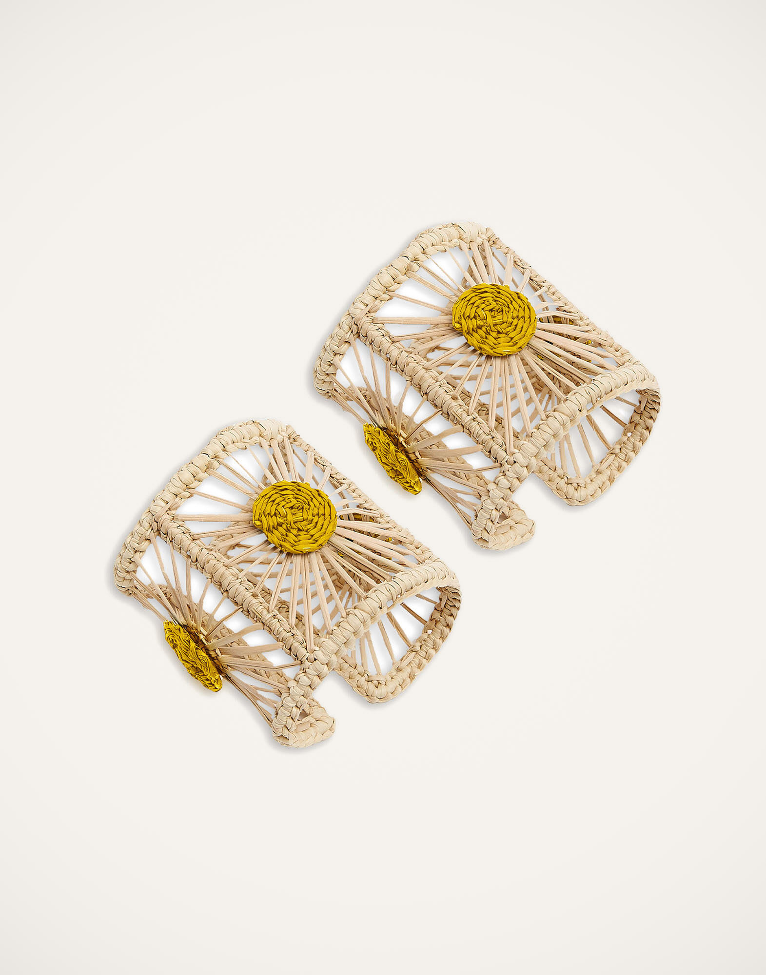 La DoubleJ Napkin Rings Set Of 2 Yellow RNG0001RAF007YEL0001