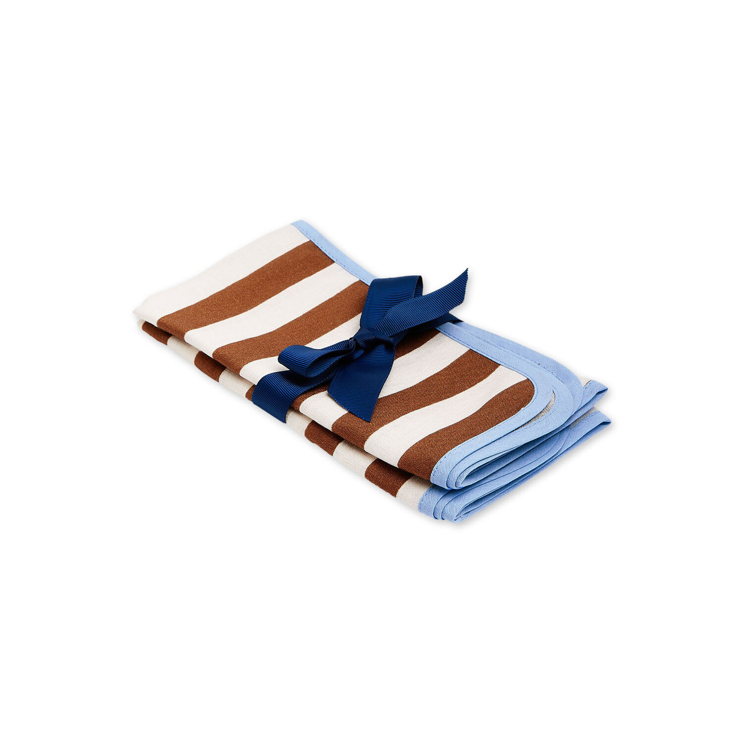 La Doublej Large Napkins Set Of 2 (45x45) In Riviera Cioccolato