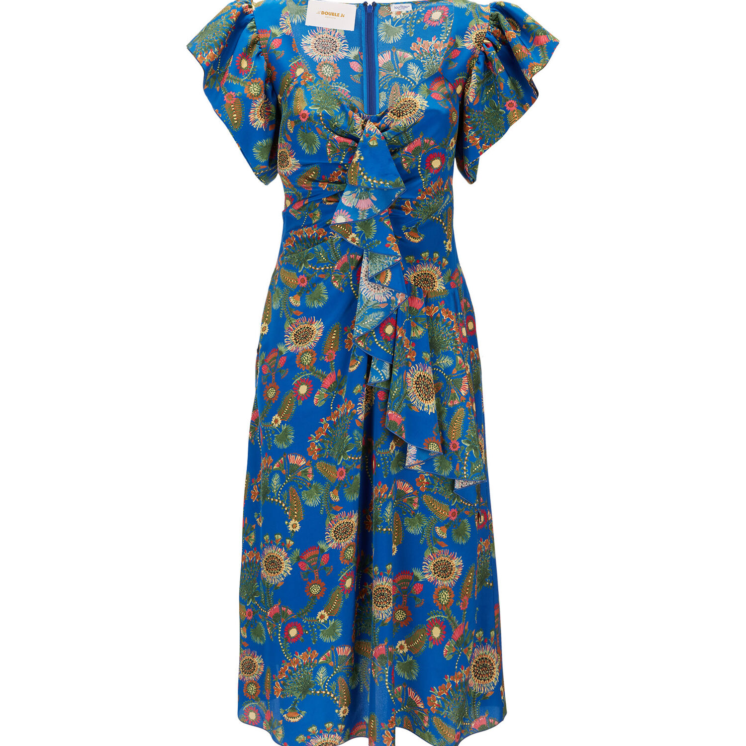 La Doublej Date Night Thistle Print Dress In Thistle Blu
