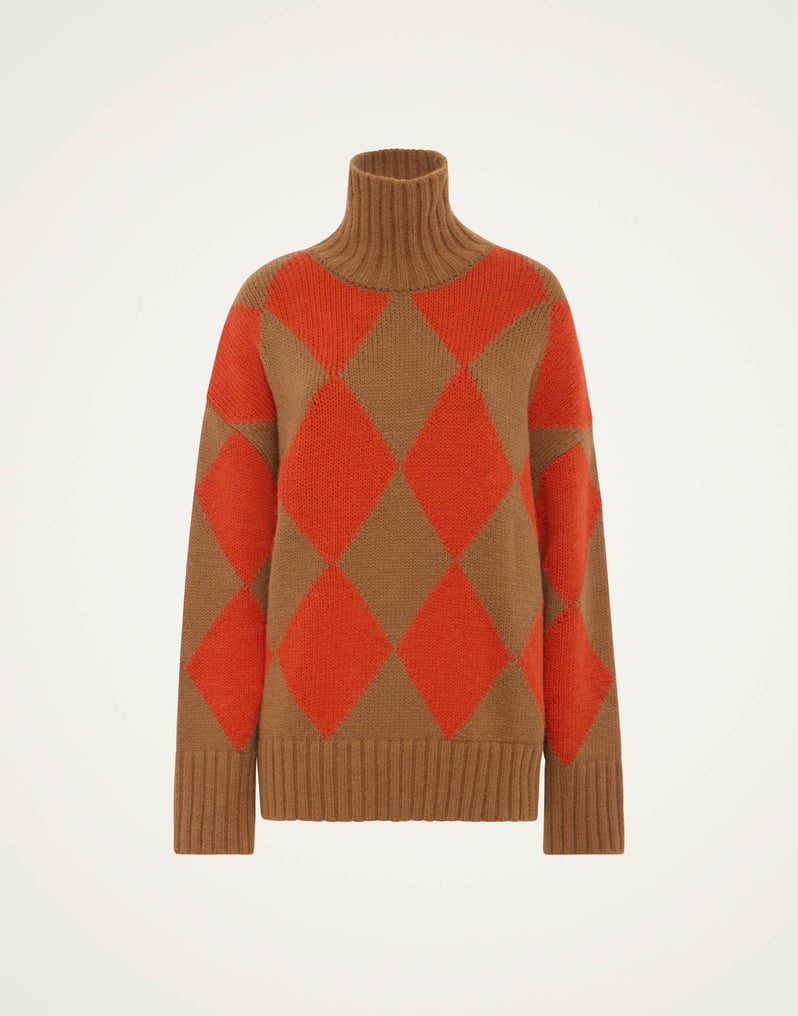 La DoubleJ Argyle Sweater La DoubleJ Argyle Sweater Camel/Orange PUL0091KNI064VAR0123