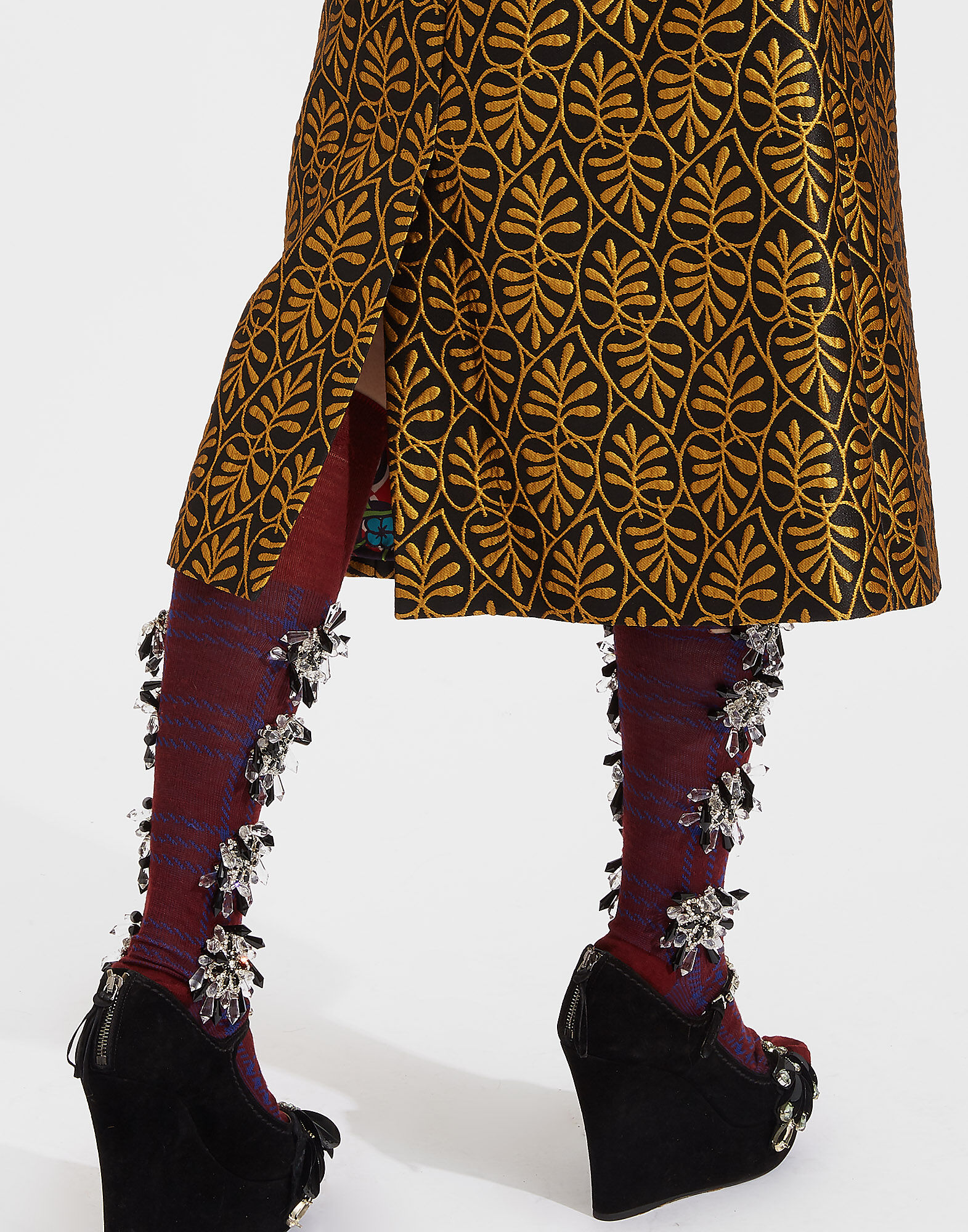 LaDoubleJ Pencil Skirt Foglie SKI0011JAC002FOG0001