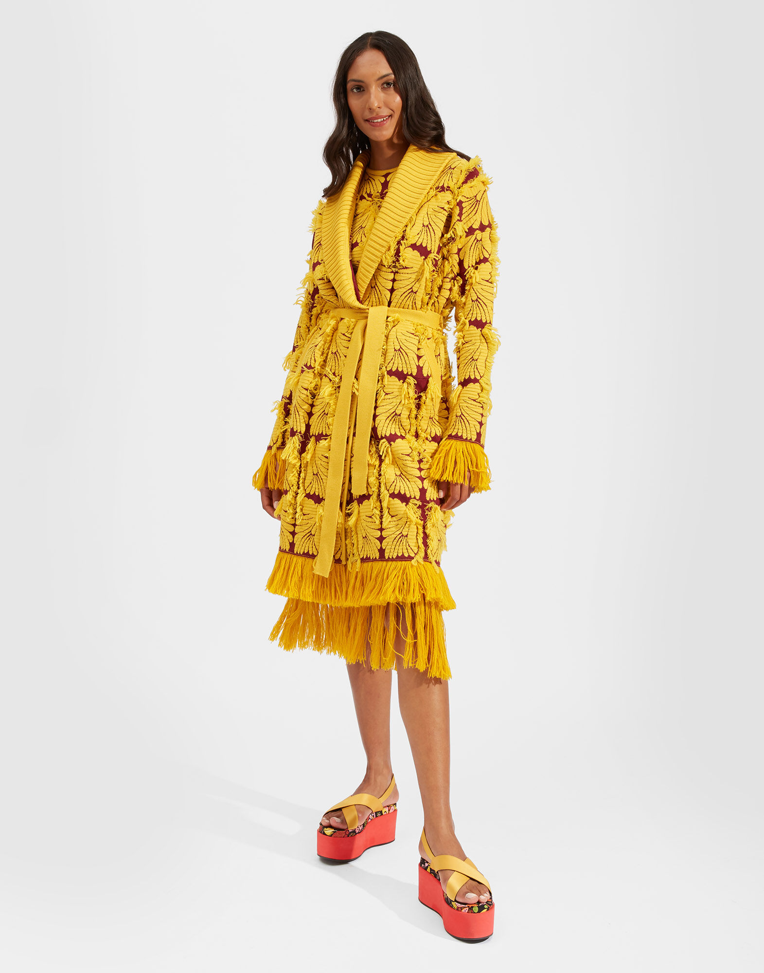 La DoubleJ Wings Cardigan Yellow Wings JAC0037KNI052VAR0093