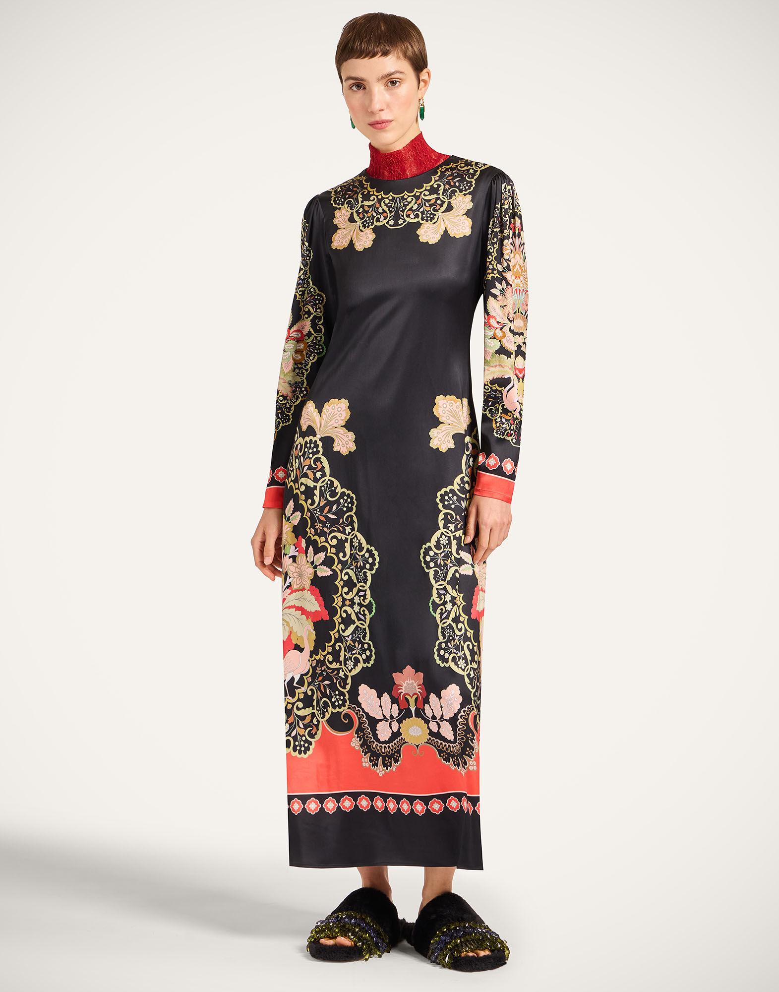 La DoubleJ Clingy Swing Cornucopia Plac&eacute;e Black DRE0762VIS023CRN03BL01