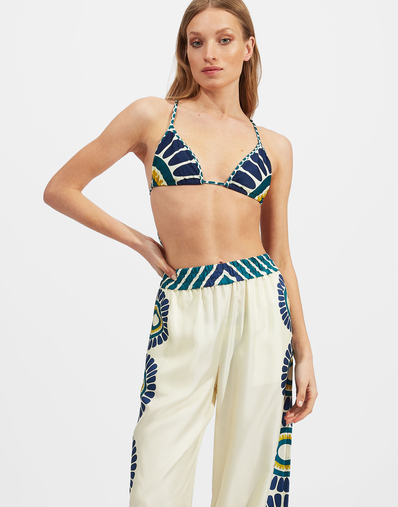 La DoubleJ Bikini Top Blue Solar Plac&eacute;e SWI0032LYC003SOL0005