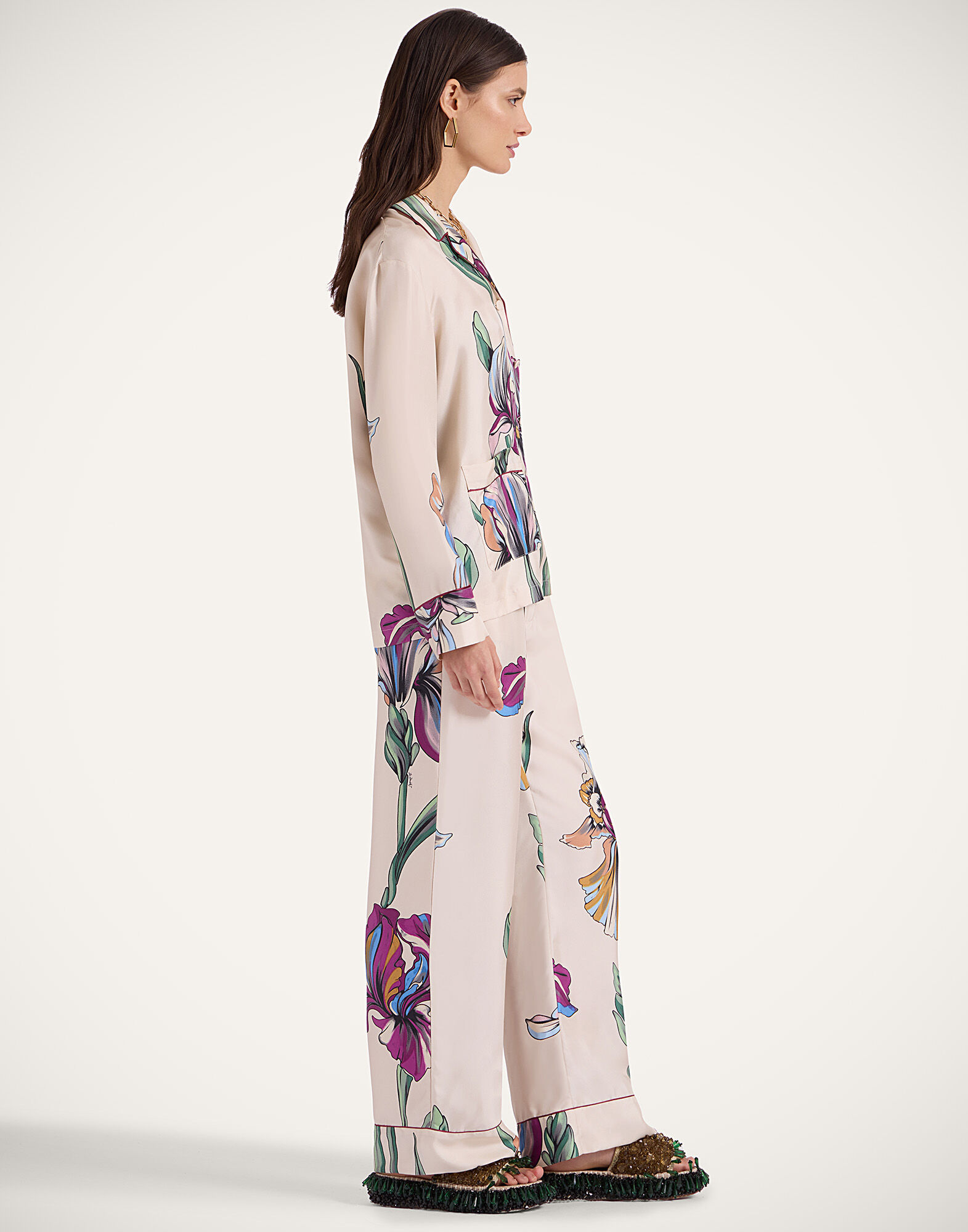 La DoubleJ Pajama Pants Iris Ivory TRO0116SIL001IRS01WH04