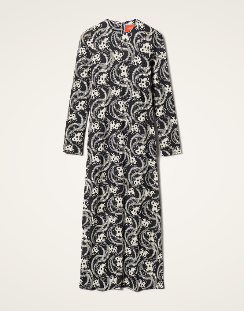 La DoubleJ Long Sleeve Swing Dress La DoubleJ Long Sleeve Swing Dress Aperol Black & White DRE0831JER027APE01BL03