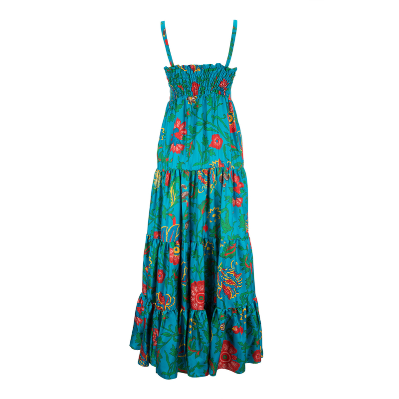 LaDoubleJ Bouncy Dress LaDoubleJ Bouncy Dress Dragon Flower Turchese DRE0042SIL001DRA0005