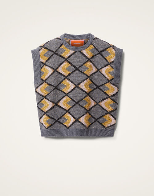 La DoubleJ Half-Light Gilet Half-Light Grey PUL0223KNI132VA307GY02