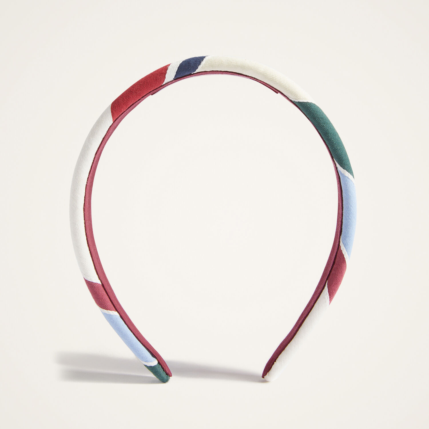 La Doublej Flat Headband In Stripes Multicolor