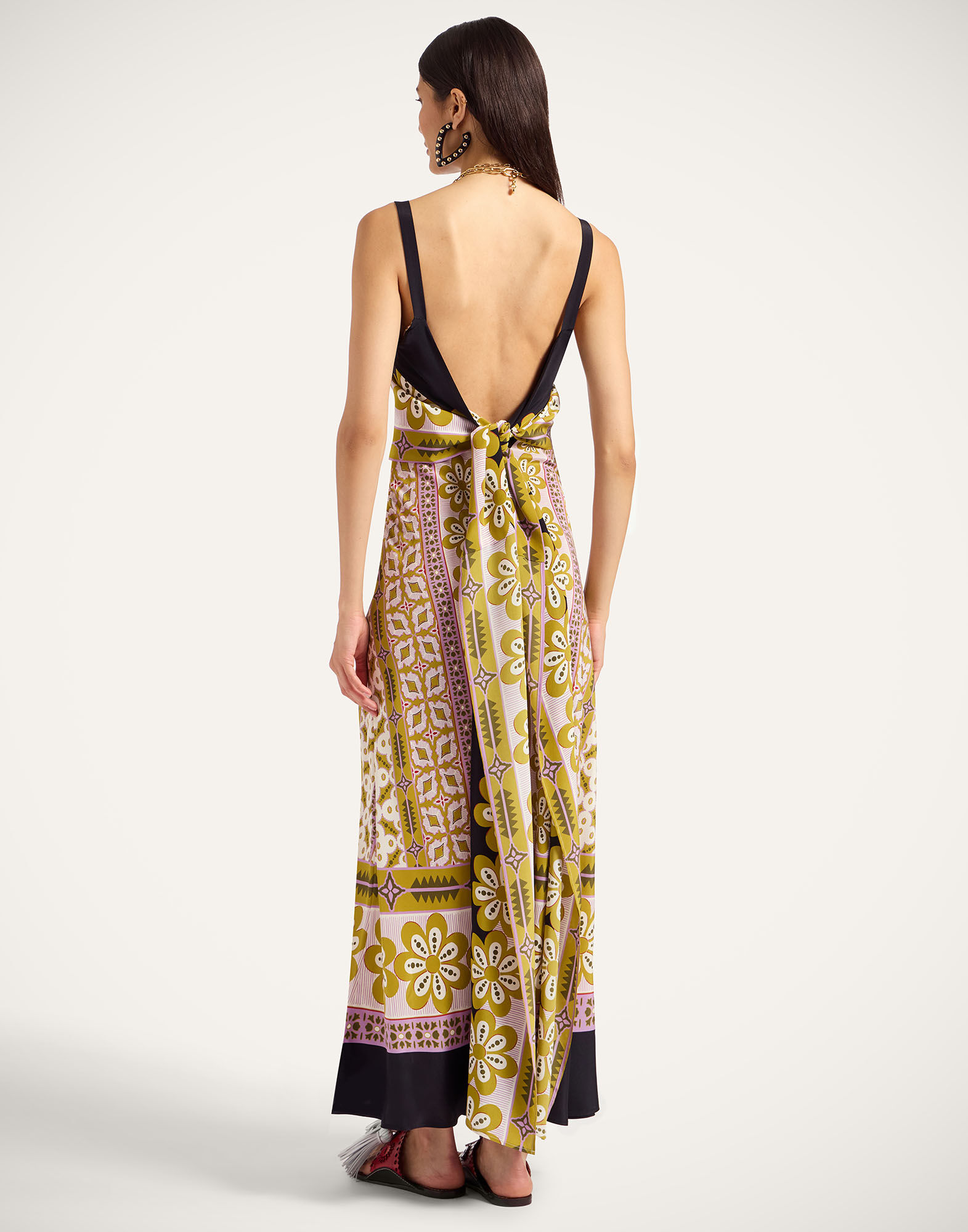 La DoubleJ Slip-Around Dress Pagoda Plac&eacute;e Pink DRE0562CRE002PAG01PI01