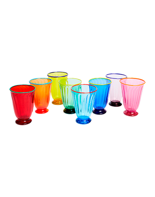 La DoubleJ Rainbow Glass Set of 8 Rainbow GLA0003MUR001ASS0001