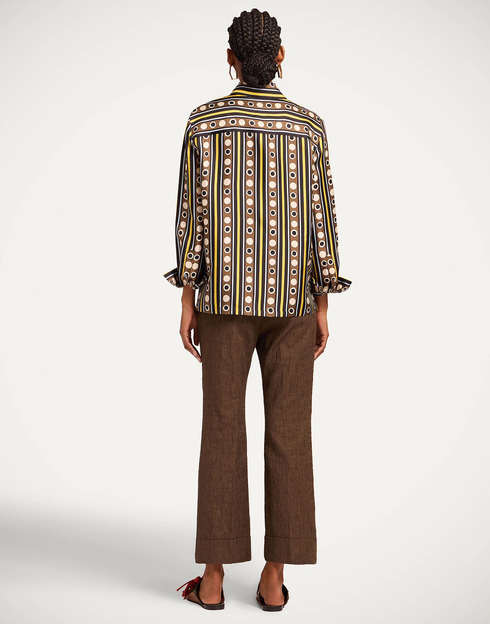 La DoubleJ Hendrix Pants Solid Chocolate TRO0014COT005SOLIDBR07