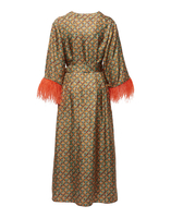 La DoubleJ Boudoir Dress (With Feathers) La DoubleJ Boudoir Dress (With Feathers) Puzzle Bordeaux DRE0301SIL001PUZ0001