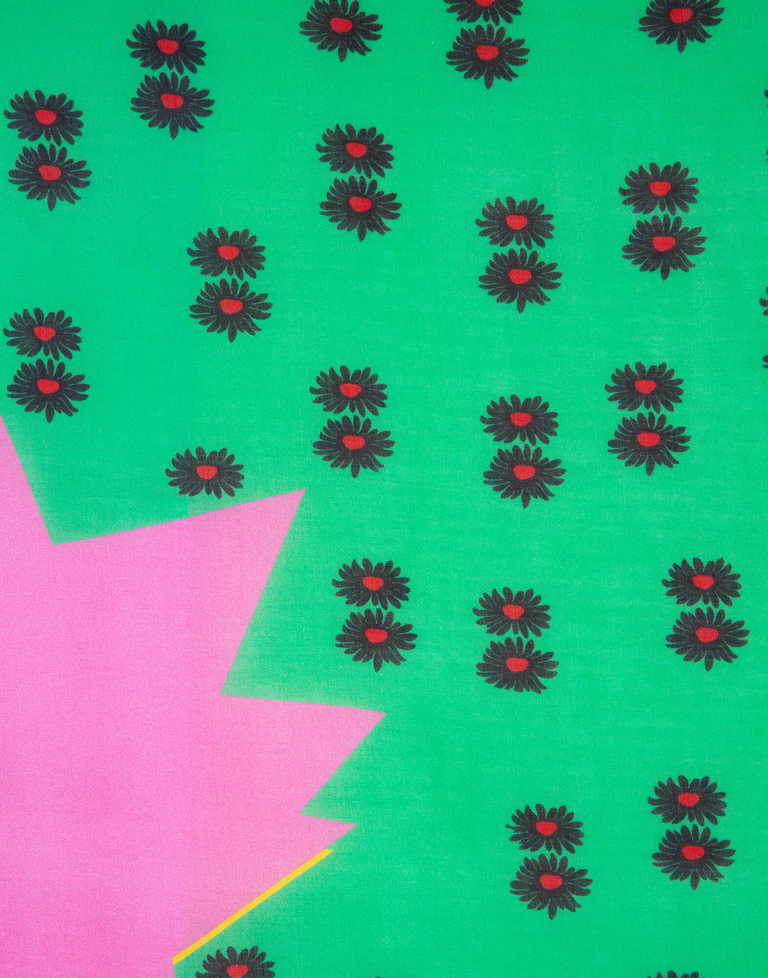 LaDoubleJ Square Scarf Margherita Verde SCA0006MOC001MRG0002