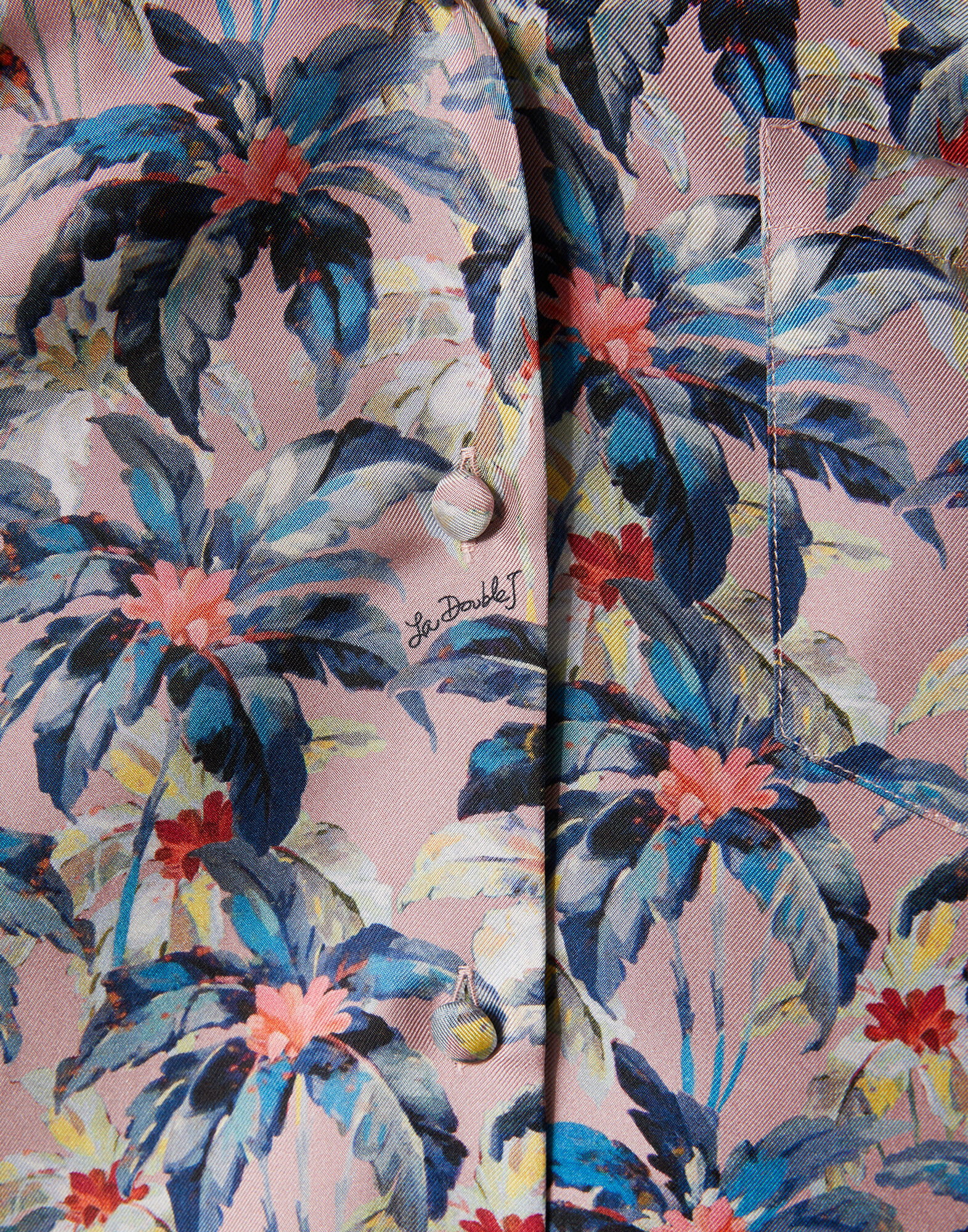 La DoubleJ Boy Shirt Mini Tropicana Mauve SHI0001SIL001TRC02PU06