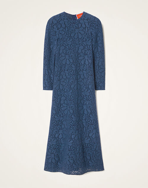 La DoubleJ Lacey Long Sleeve Swing Dress Solid Blue DRE0184LAC003SOLIDBU03
