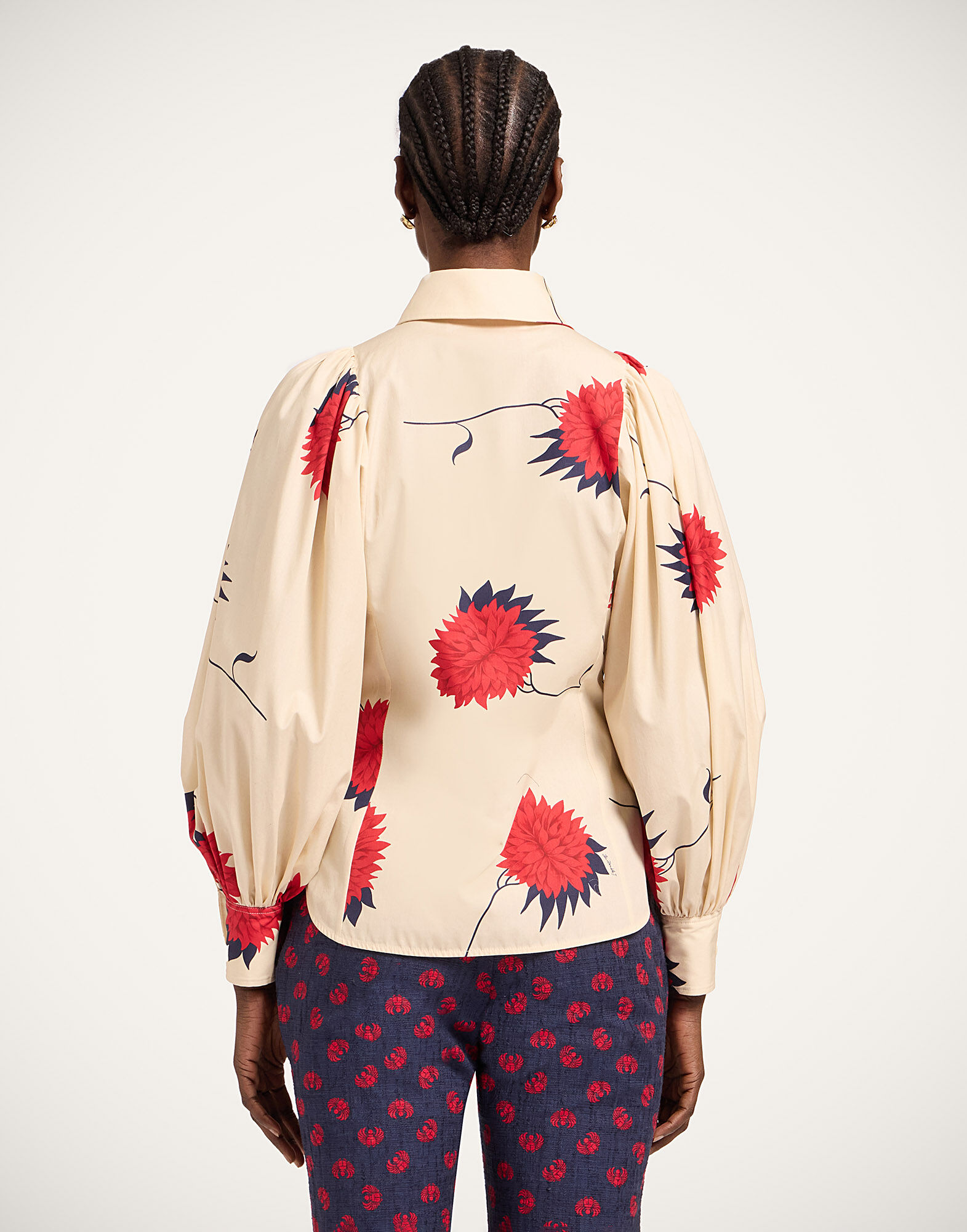 La DoubleJ Pouf Shirt Derby Ecru SHI0159COT039DER01BR05