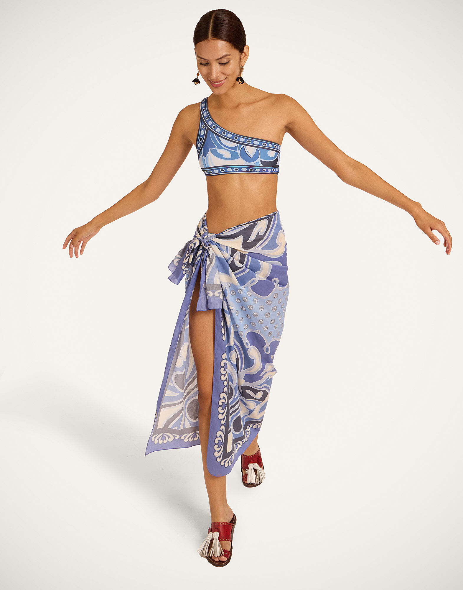 La DoubleJ Bikini Bottom Cocoon Plac&eacute;e Blue SWI0033LYC009COC02BU03