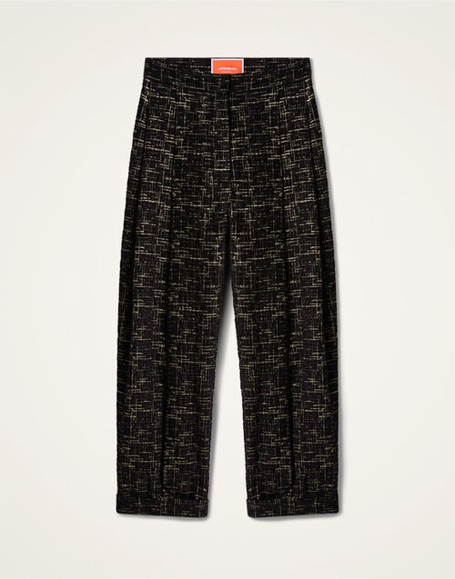 La DoubleJ Pleated Pants Bicolor Black TRO0214WOL040BIC01BL01