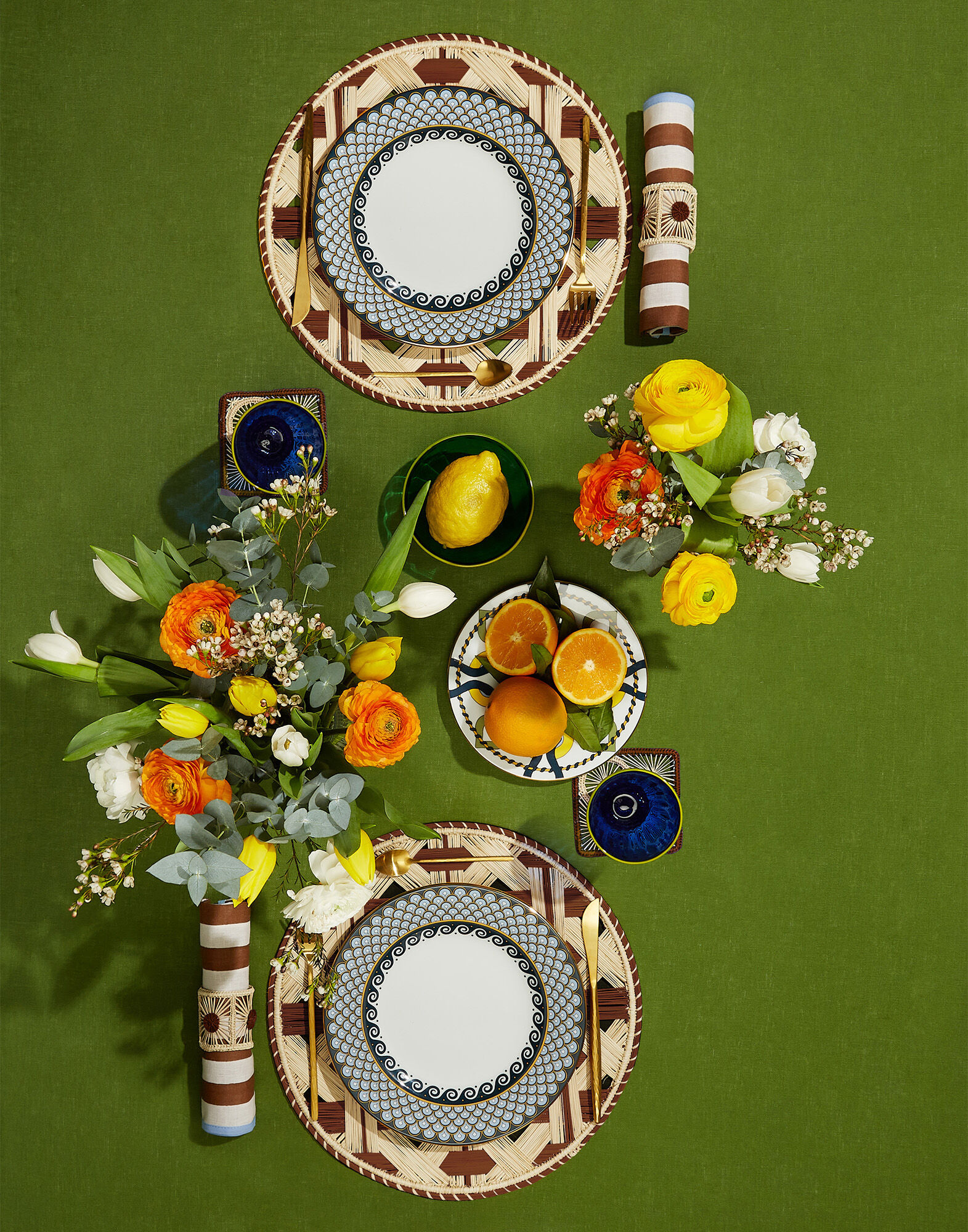 La DoubleJ Large Tablecloth Rainbow Bosco TBC0003LIN006RAI0024