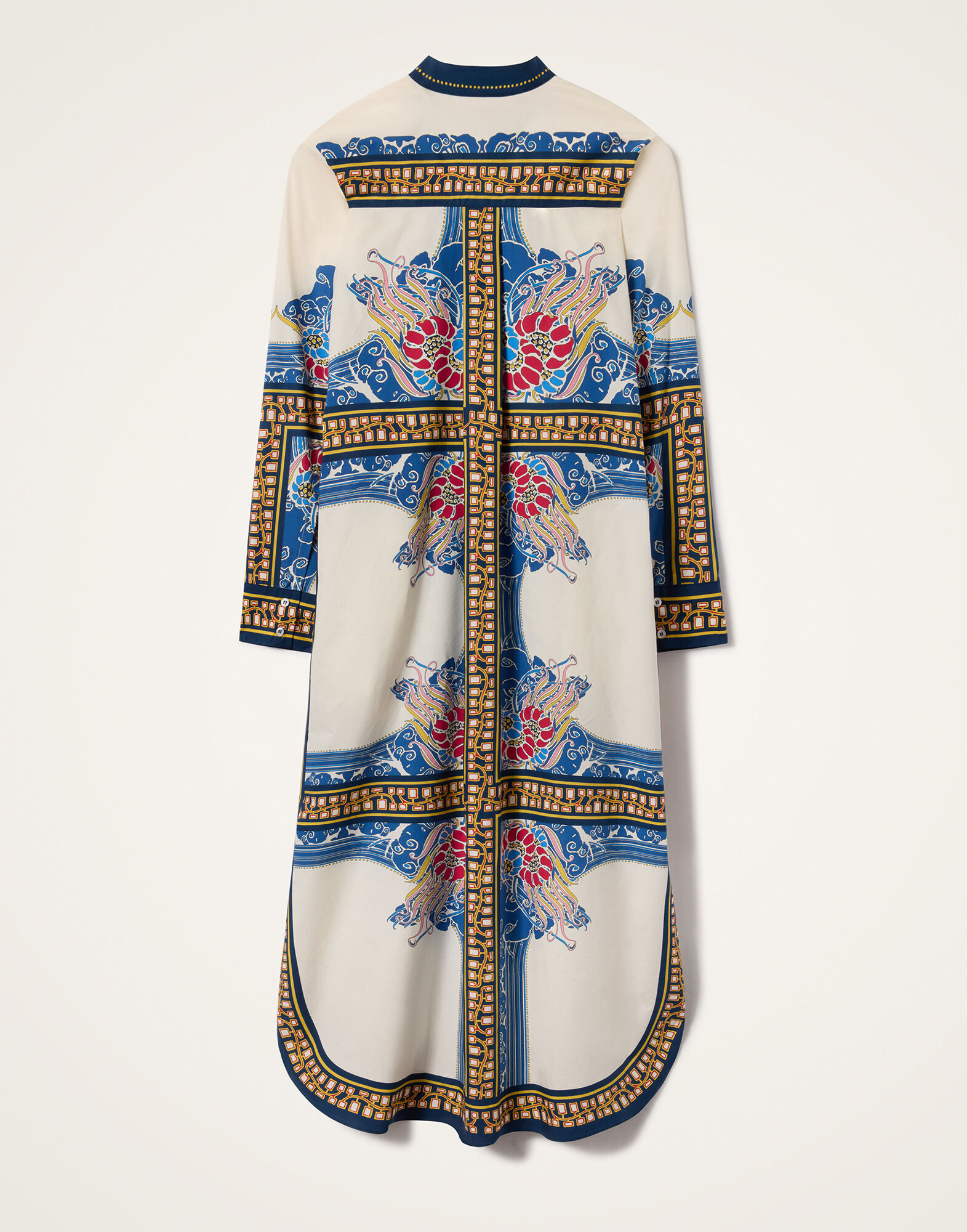 La DoubleJ Sundowner Tunic Lemuria Plac&eacute;e Blue DRE0924COT015LEM02BU03