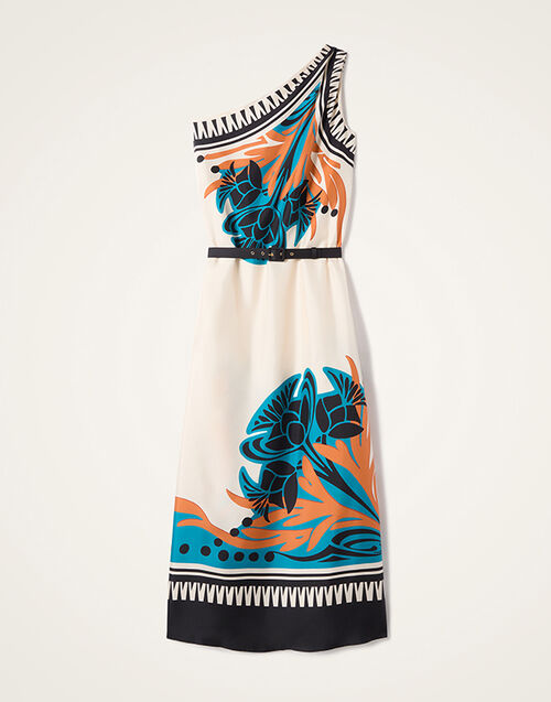 La DoubleJ Roy Dress Florence Plac&eacute;e Ivory DRE0304SIL006FLO02WH04