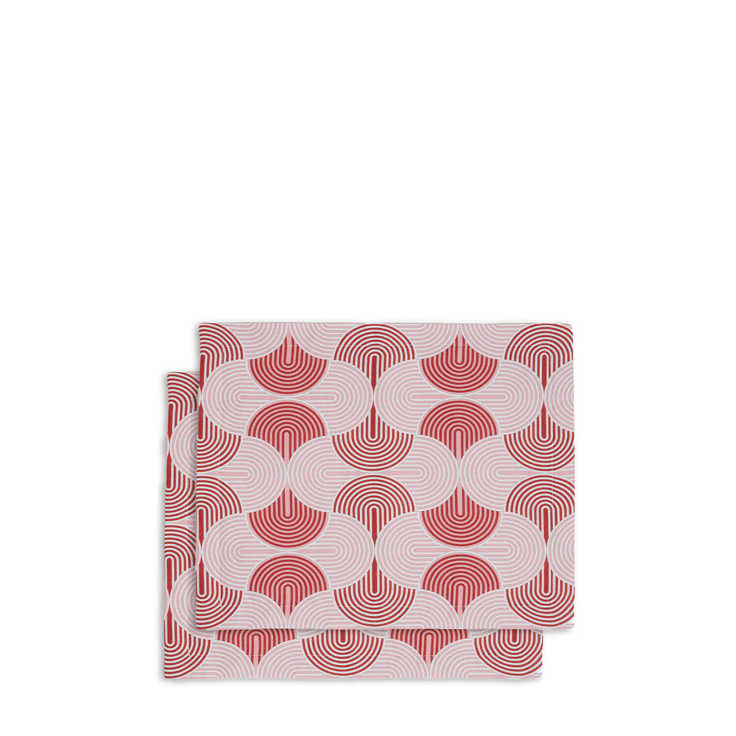 La Doublej Set Of 2 Linen Placemats In Slinky Rosso