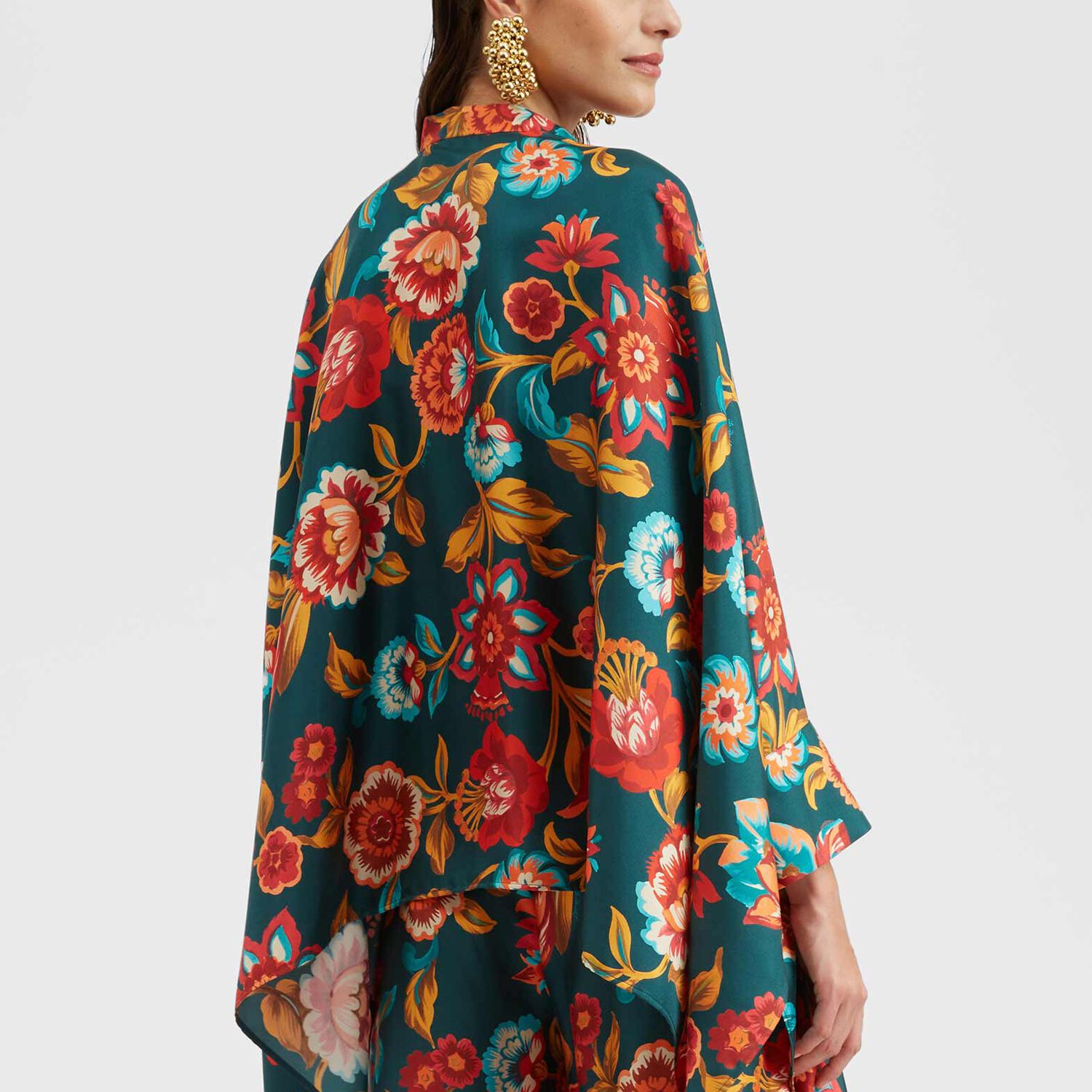 La Doublej Foulard Shirt In Hottie Emerald