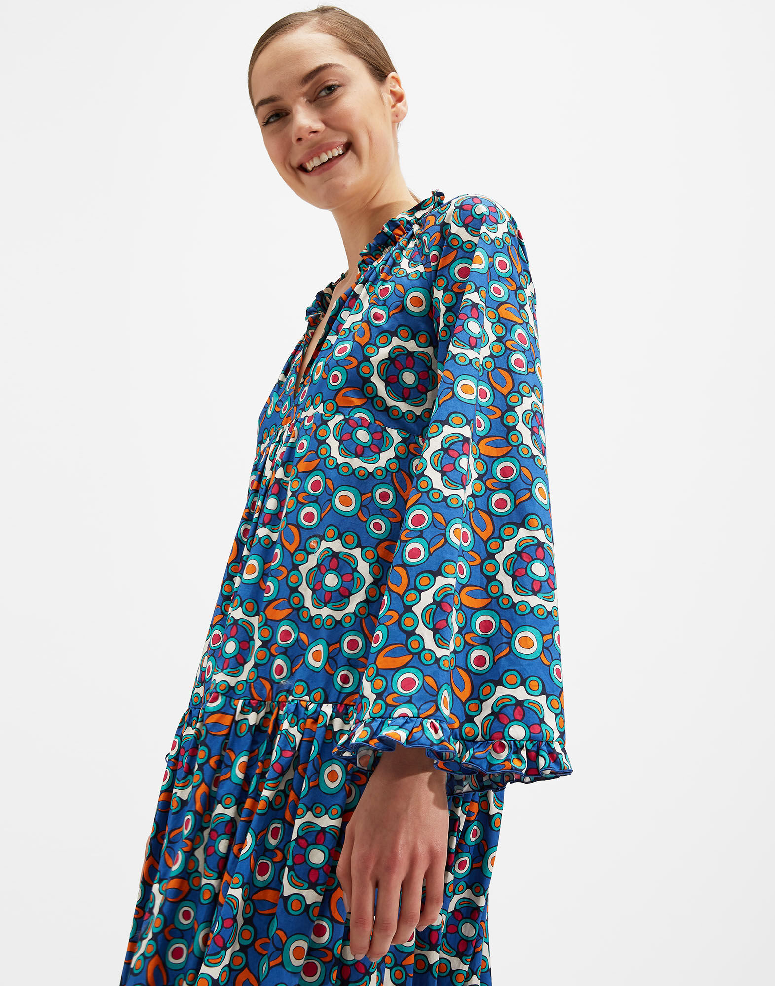 LaDoubleJ Dove Dress Kaleidoscope Bluette DRE0248COT001KAL0005