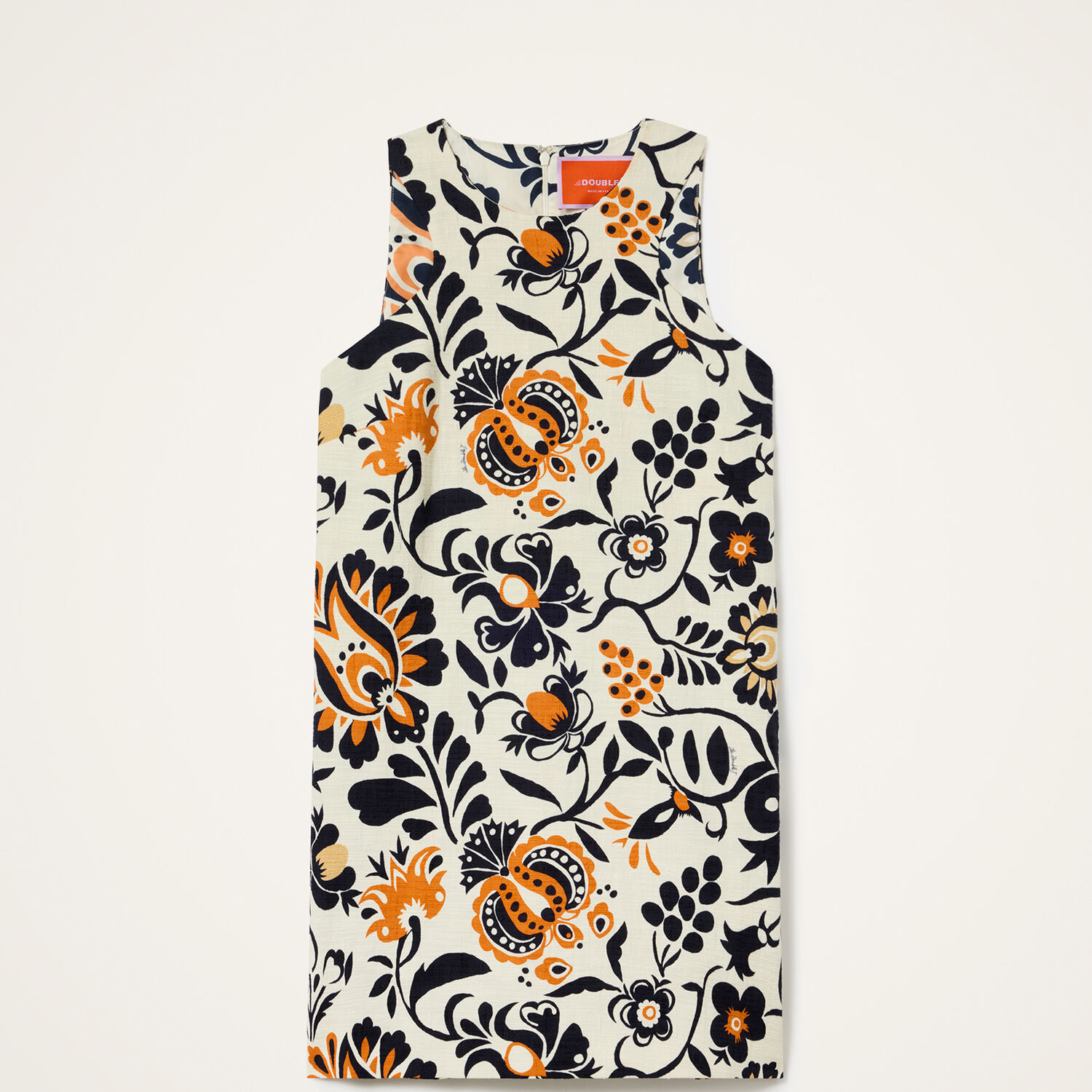 La Doublej Racer Floral-print Mini Dress