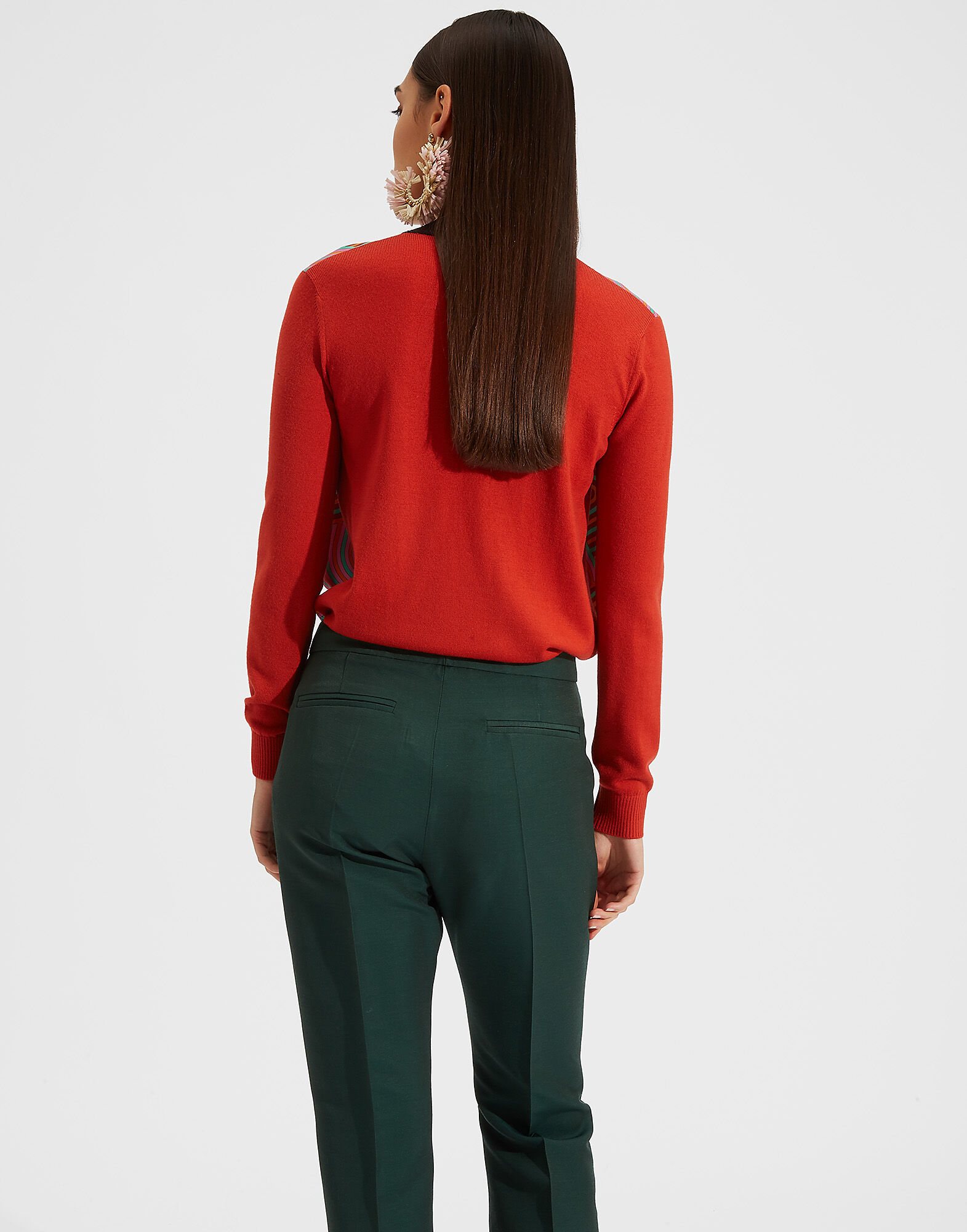 LaDoubleJ Gemini Cardigan Slinky Rosso PUL0005KNI005SLI0002