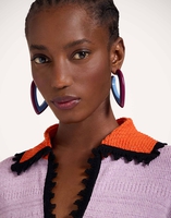 La DoubleJ Picket Polo Top La DoubleJ Picket Polo Top Solid Lilac PUL0273KNI154SOLIDPU02