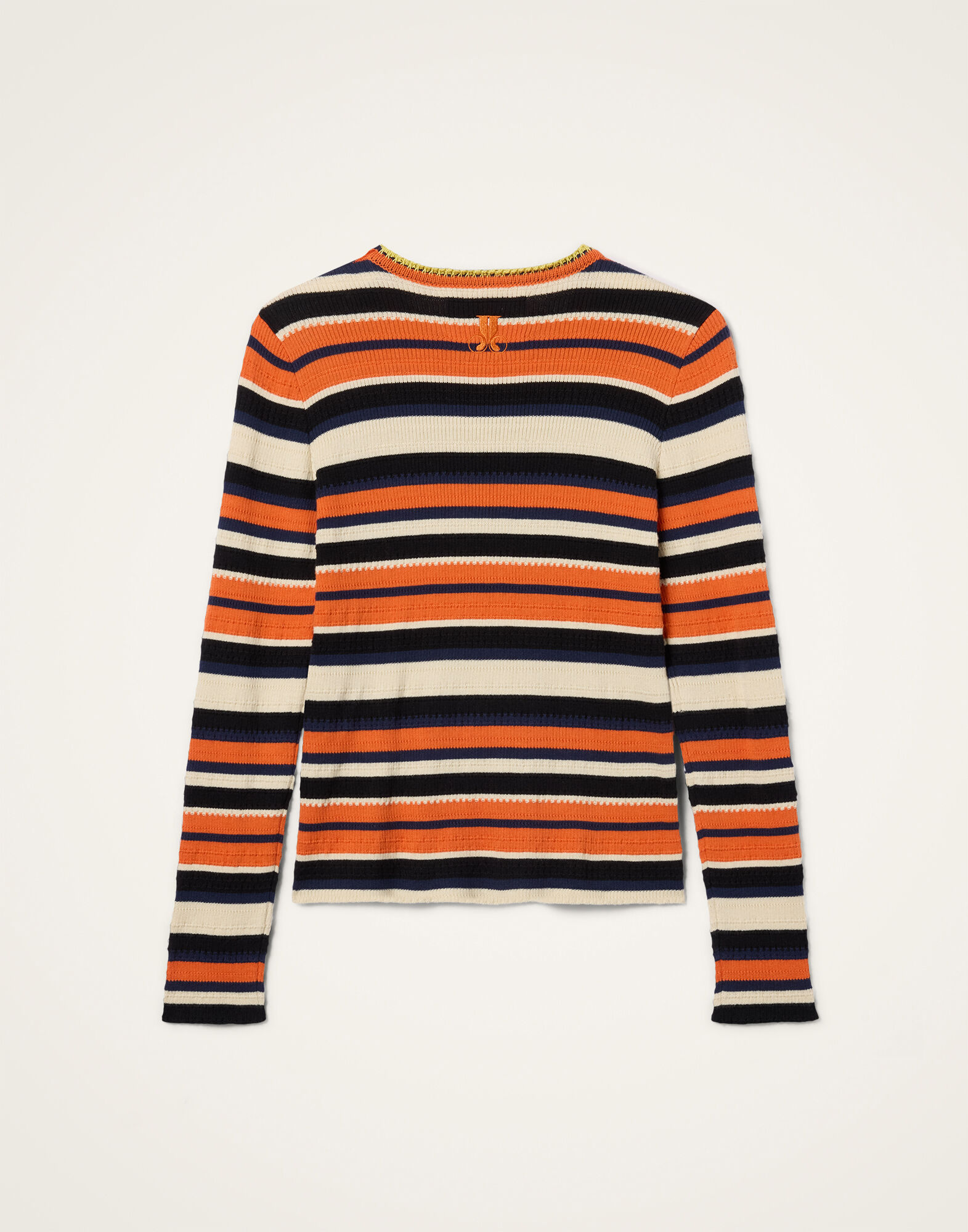 La DoubleJ Veneziana Top Multicolor Orange PUL0272KNI154VA375OR02