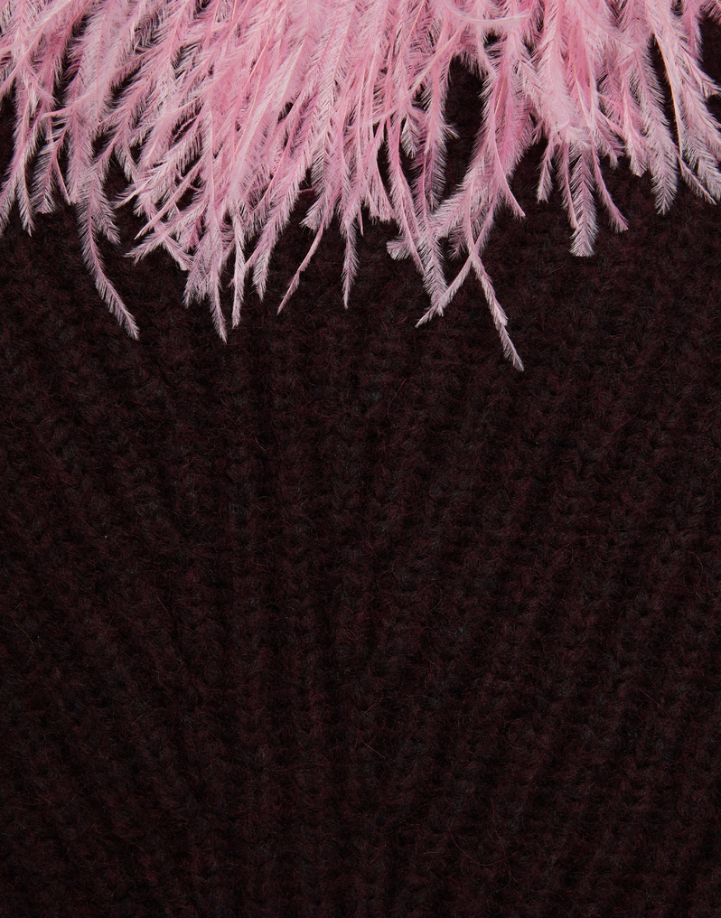 La DoubleJ High Kick Cardigan La DoubleJ High Kick Cardigan Bordeaux PUL0175KNI098VA212RE02