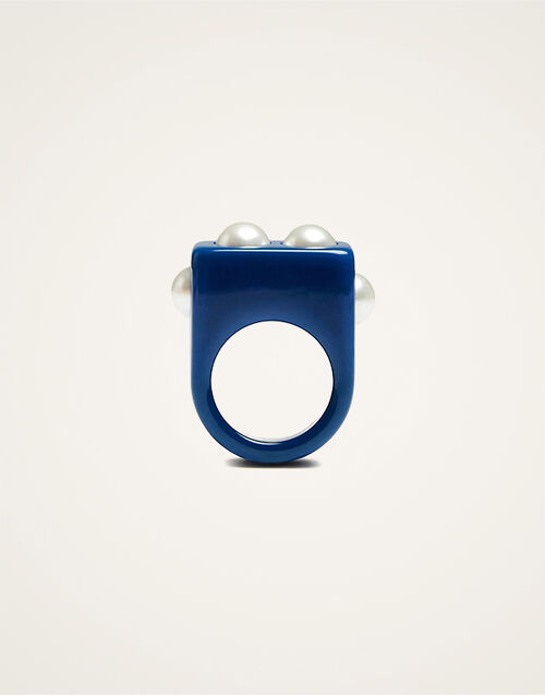 La DoubleJ Nefertiti Ring Solid Royal Blue RIN0007POL007SOLIDBU09