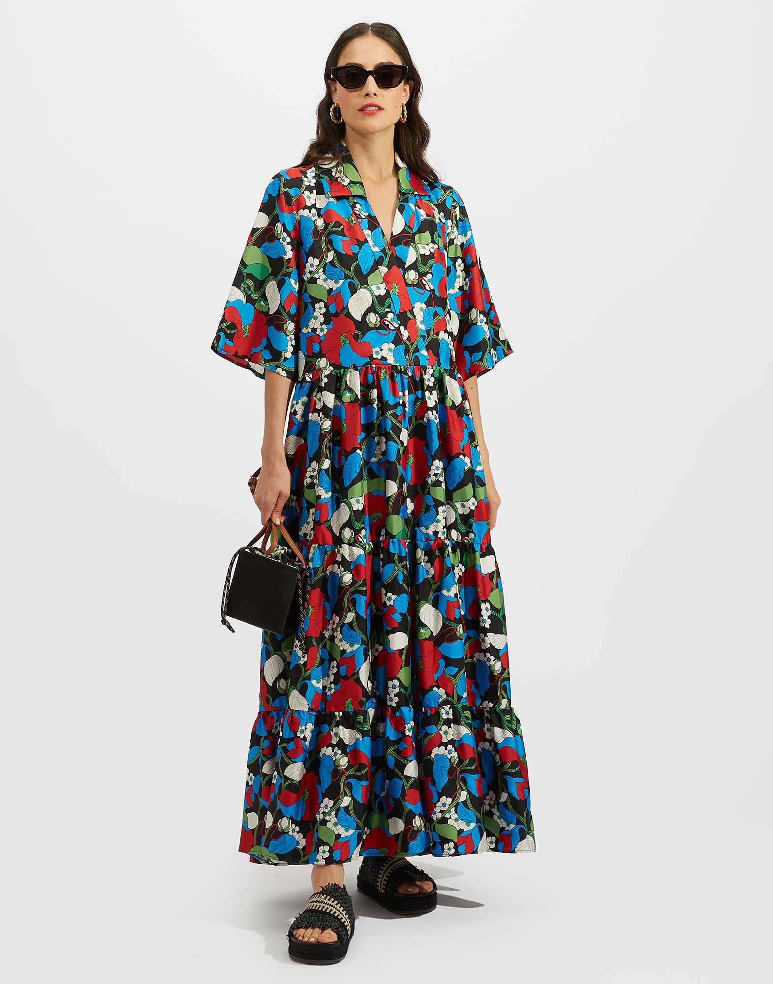 La DoubleJ The J Dress Vines Black DRE0435SIL001VIN0004