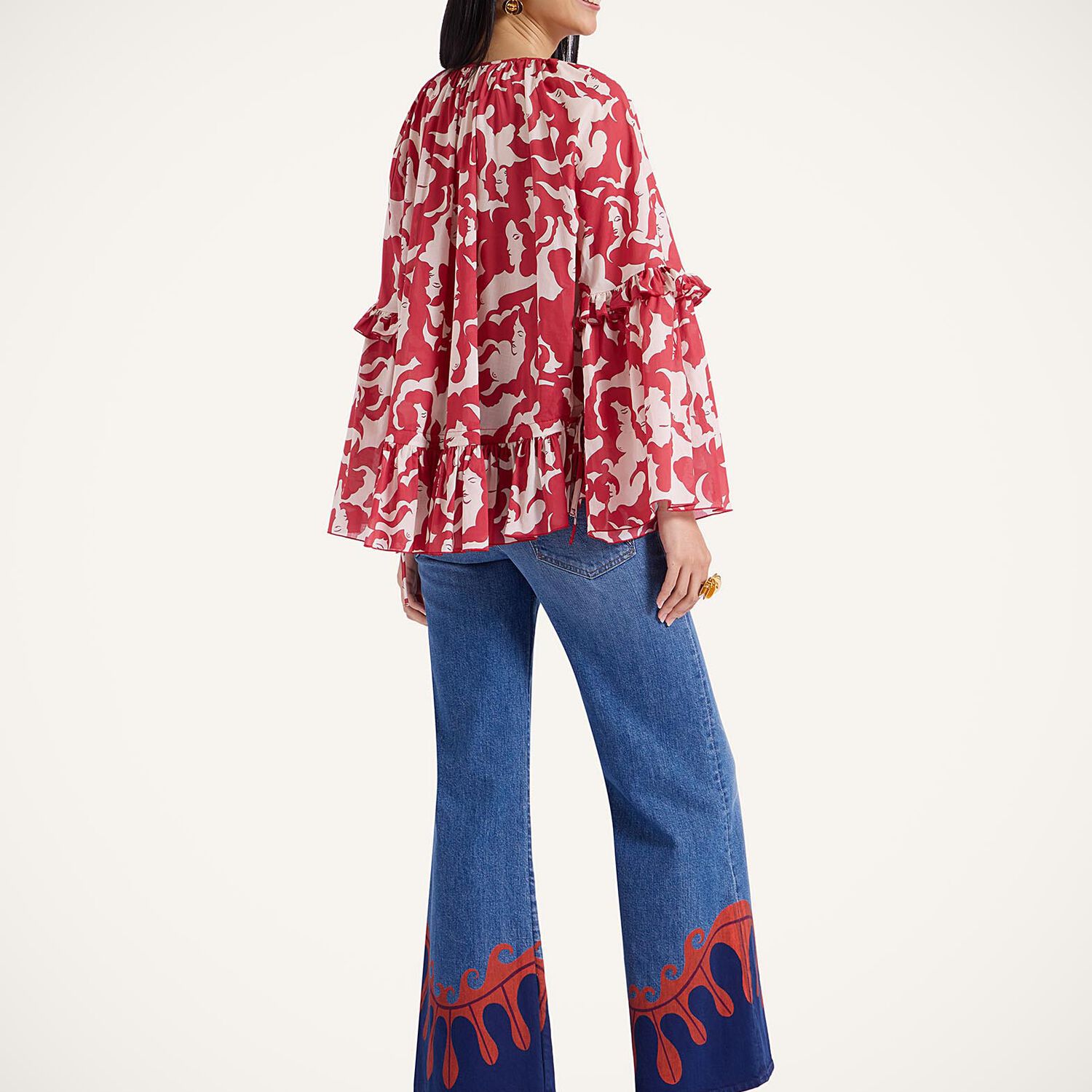 La Doublej The Tomcat Roller Jeans In Deep In The Pacific Blue