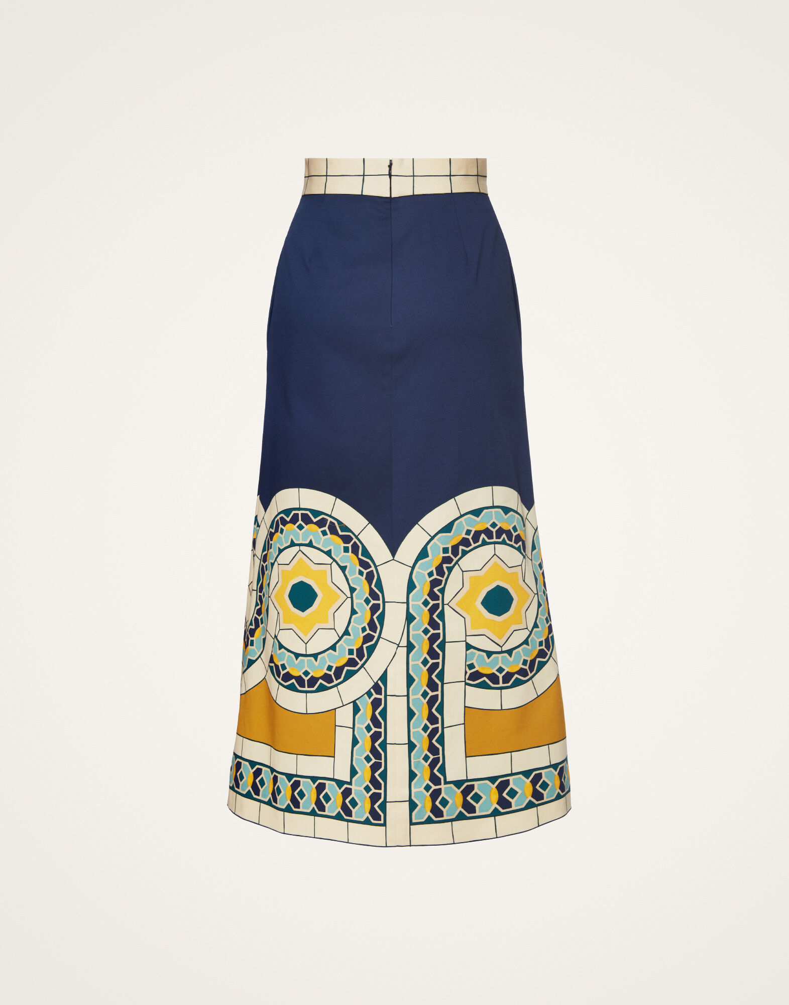 La DoubleJ Baia Skirt Mudejar Plac&eacute;e Blue SKI0081COT037MUD01BU03