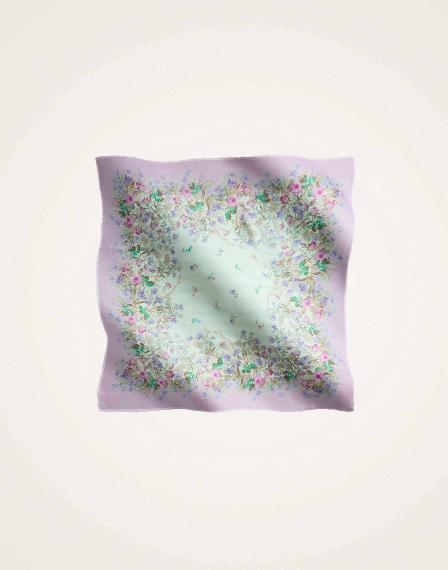 La DoubleJ Foulard 120 Heath Plac&eacute;e Mint SCA0049MOS001HEA03GR11