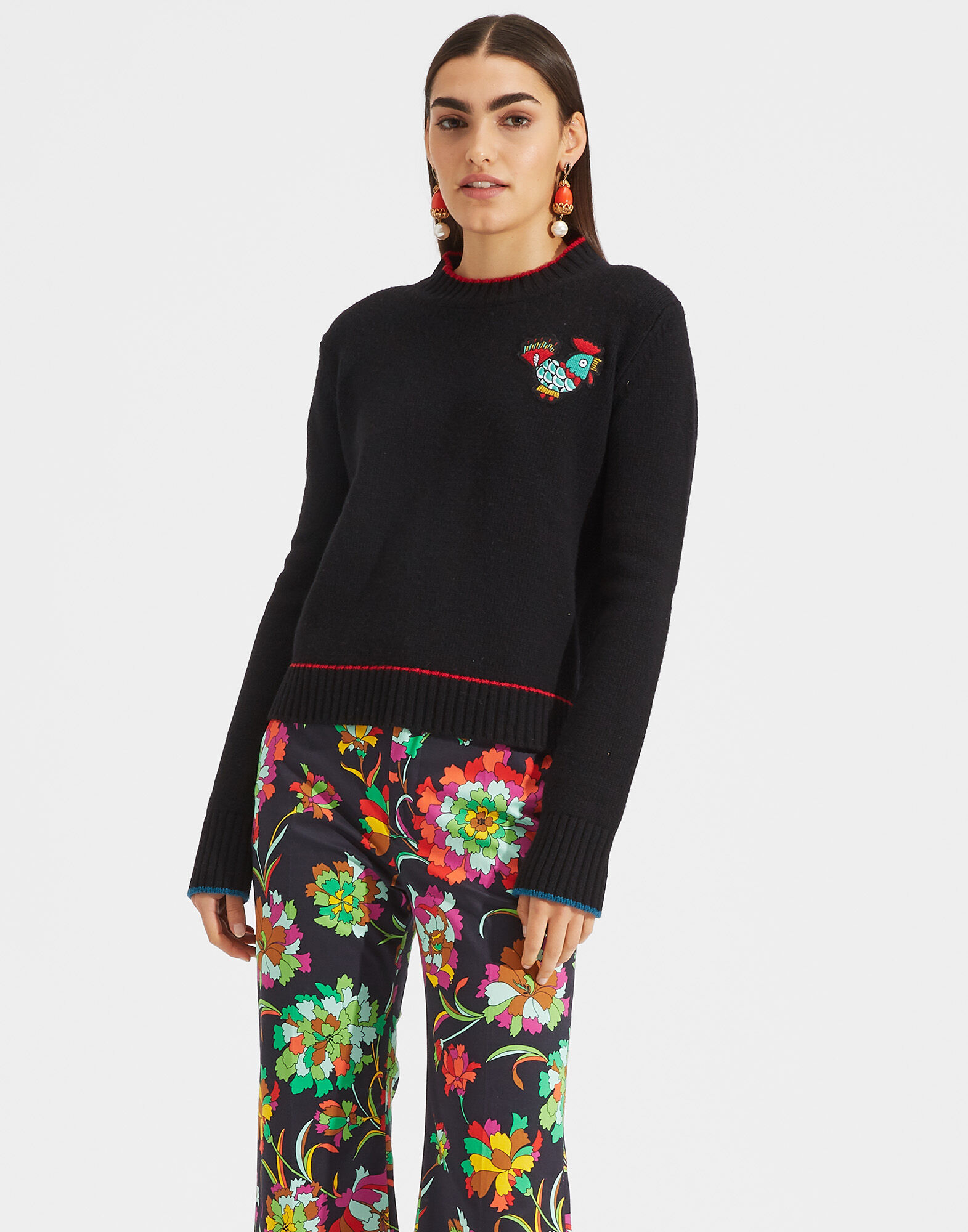 LaDoubleJ Crew Neck Solid Black PUL0001KNI001BLK0001