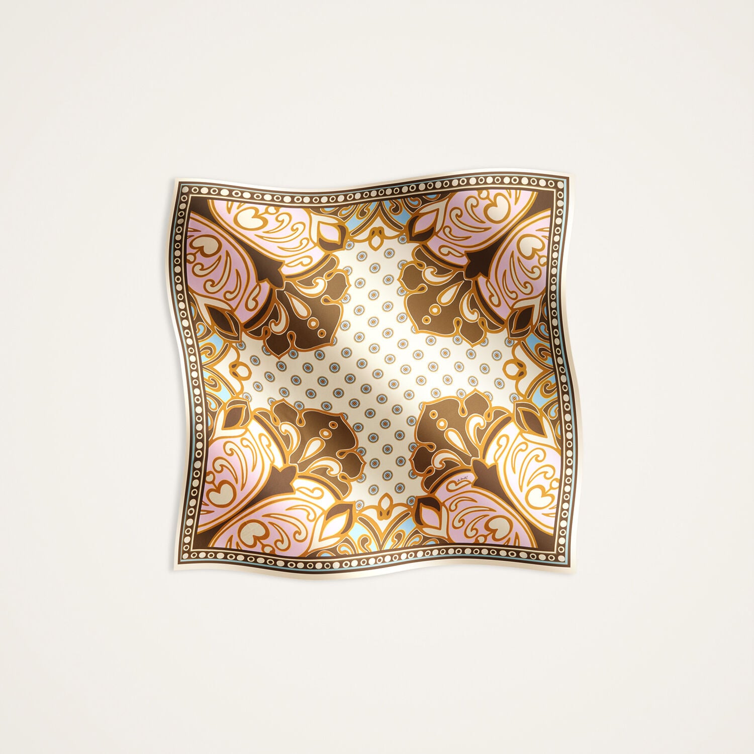  La Doublej Summer 2026 Collection: Vip Early Access Women - Foulard 90 Cocoon Placée Brown One Size 100% Silk 