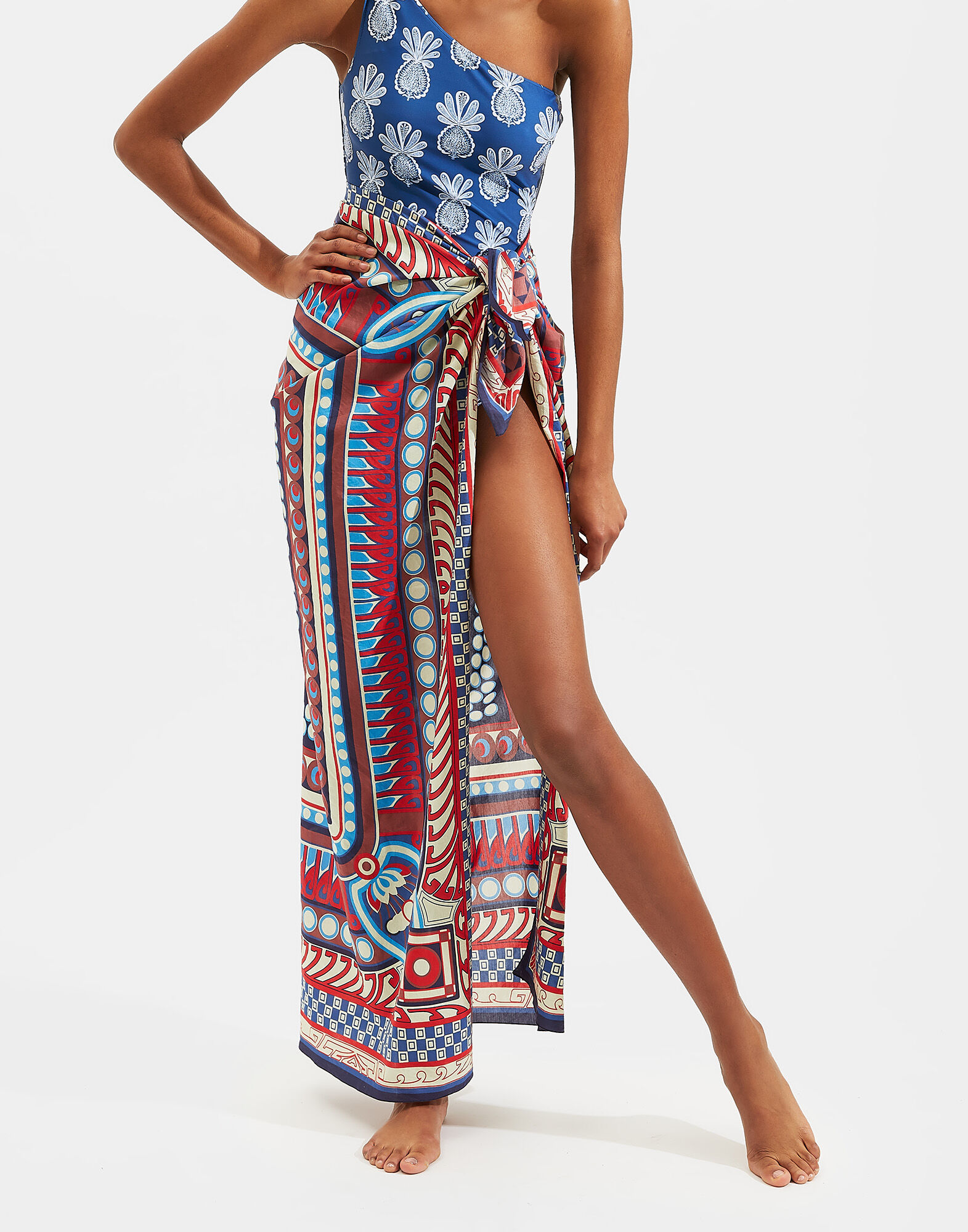 LaDoubleJ Square Scarf (135X135) Ittica Rosso SCA0006COS001ITT0003