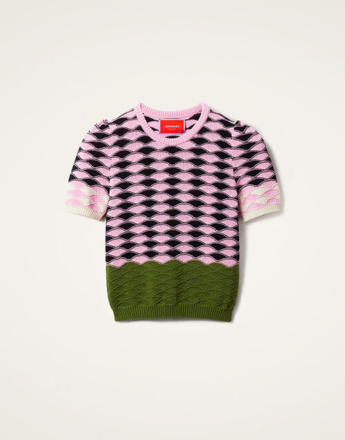 La DoubleJ Sunset Tee Multicolor Pink & Green PUL0253KNI152VA348PI01