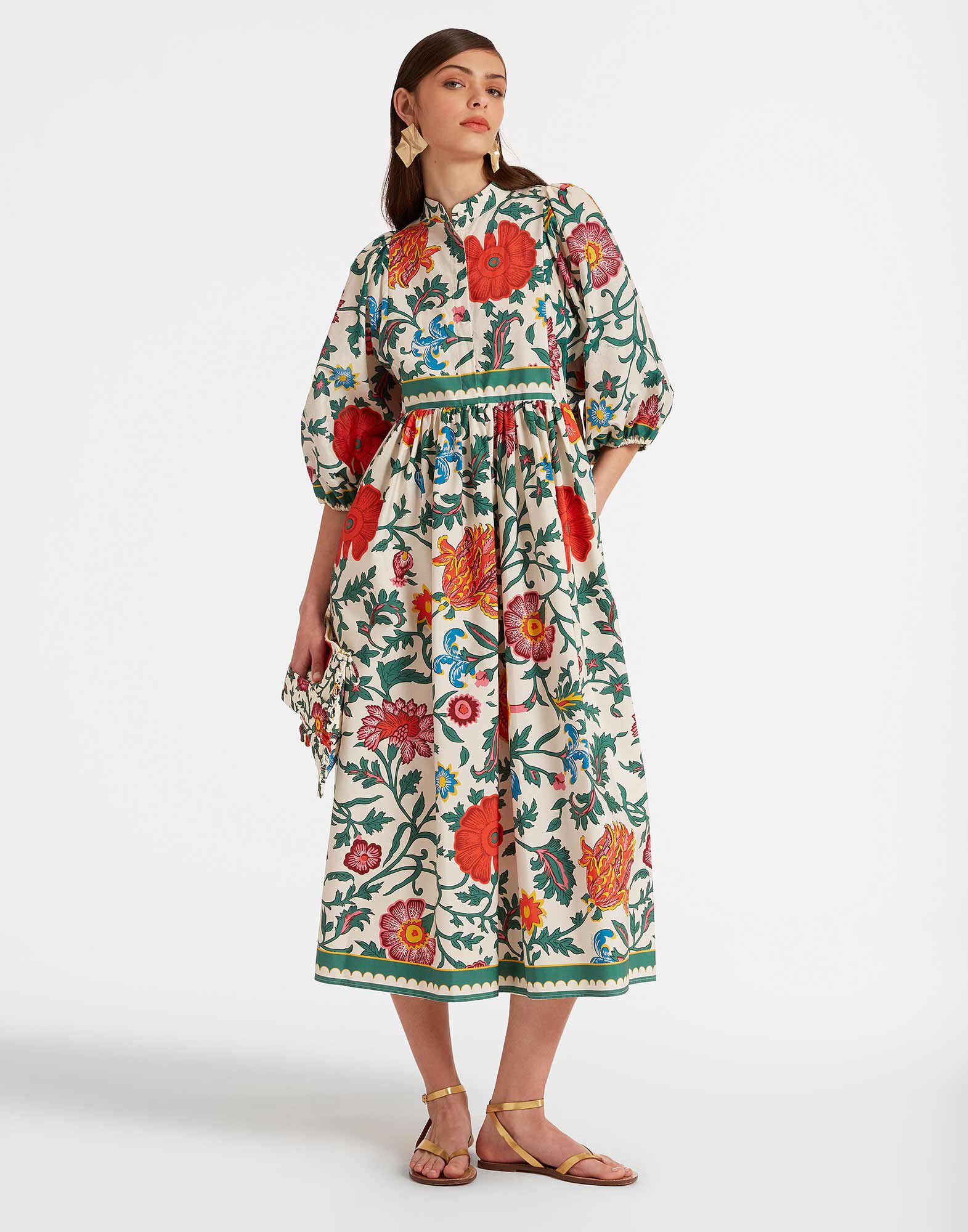 La DoubleJ Portofino Dress Dragonflower Multicolor DRE0374COT039DRE01MU01