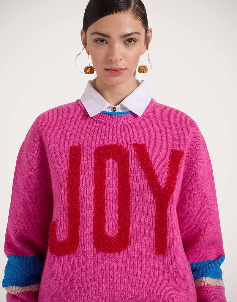 La DoubleJ Joy Sweater La DoubleJ Joy Sweater Color Block Pink & Red PUL0248KNI156VA353PI01
