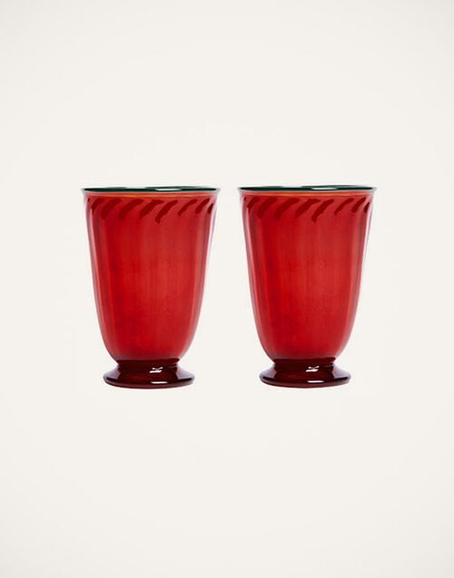 La DoubleJ Rainbow Glasses Set Of 2 La DoubleJ Rainbow Glasses Set Of 2 Red GLA0014MUR001RED0001