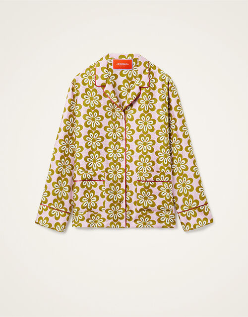 La DoubleJ Pajama Shirt Caper Pink SHI0077SIL001CEP01PI01