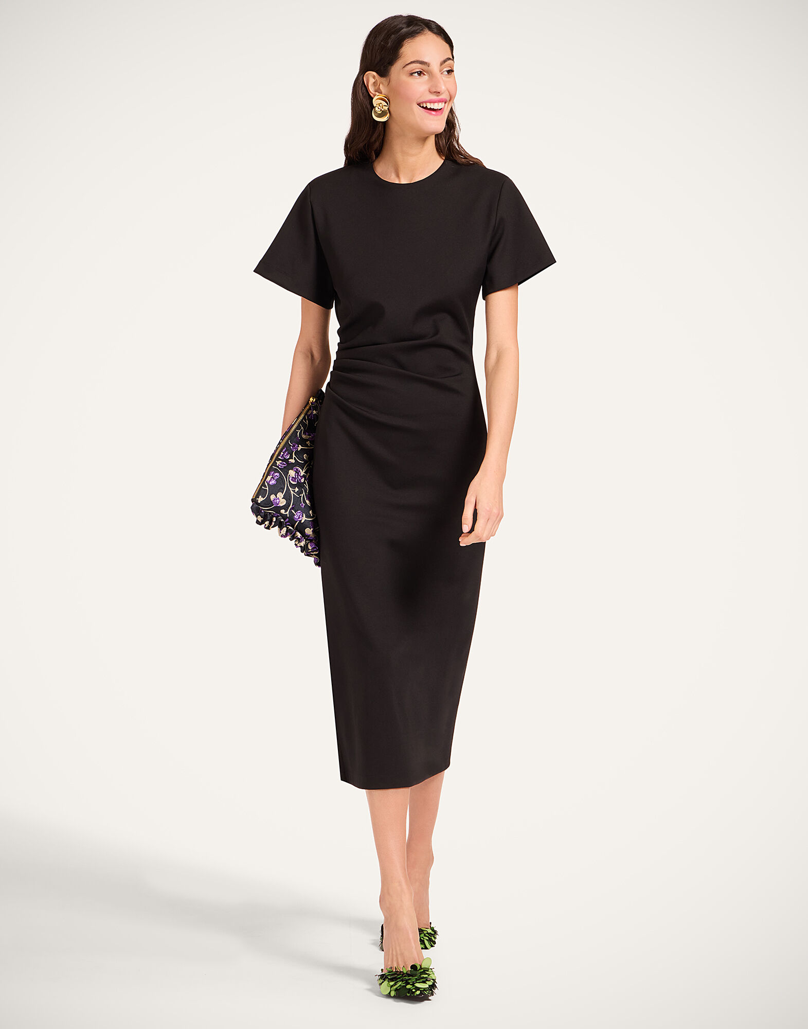 La DoubleJ Lela Dress Solid Black DRE0843JER072SOLIDBL01