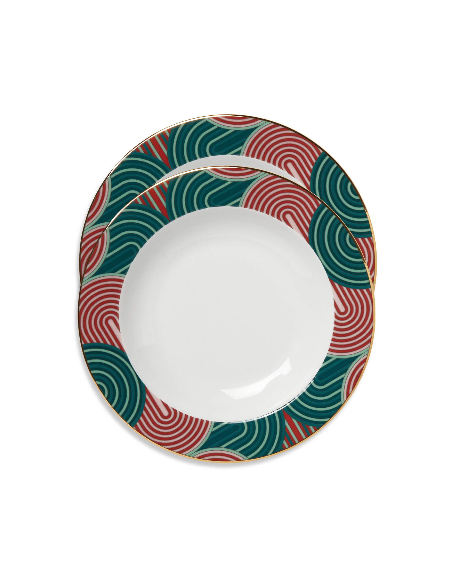 La DoubleJ Soup Plates Set Of 2 Slinky Green SOU0002CER001SLI05GR02