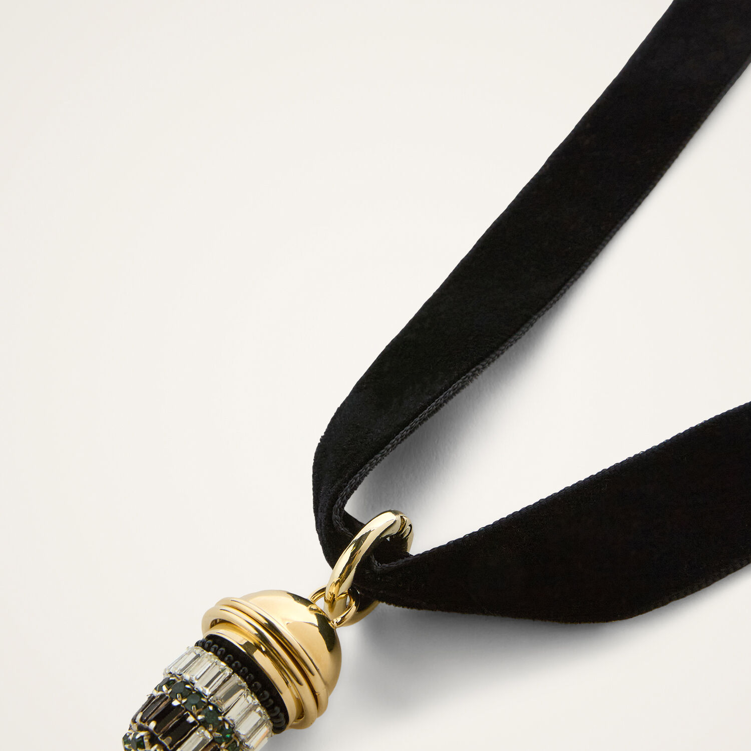 La Doublej Lantern Necklace In Black
